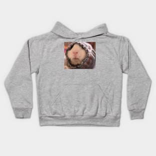 Cute guinea pig in the style of realism Kids Hoodie